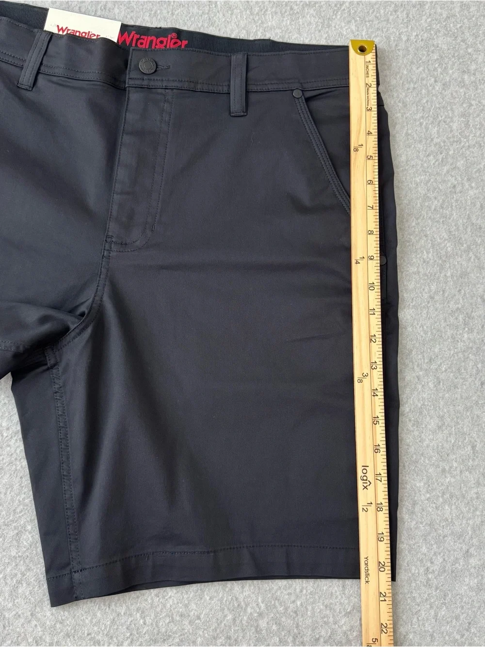 Wrangler Utility Shorts Mens 36 Black Performance Stretch Flex Waistband NWT